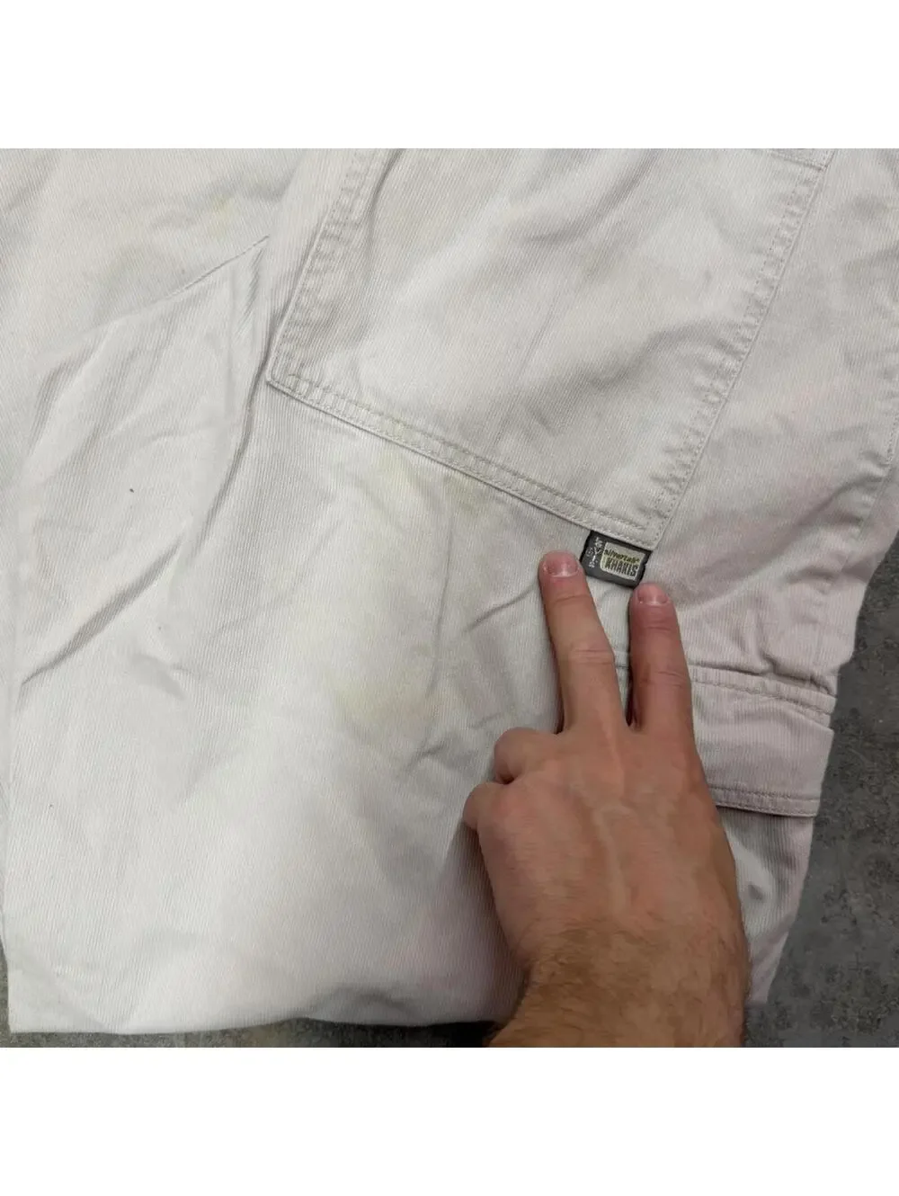 vintage levis silver tab khakis beige relaxed baggy fit cargo pants size 34 x 30